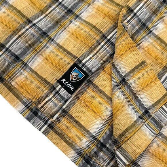 Kuhl Men's Response Short Sleeve Plaid Shirt Yellow Small - Picture 5 of 10